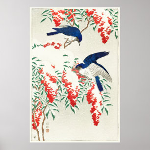 Poster Vozes sobre Nandina Bush por Ohara Koson