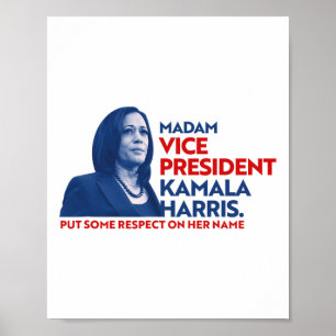 Poster Vp Kamala Harris Respeita Seu Nome 2020 Joe Bide