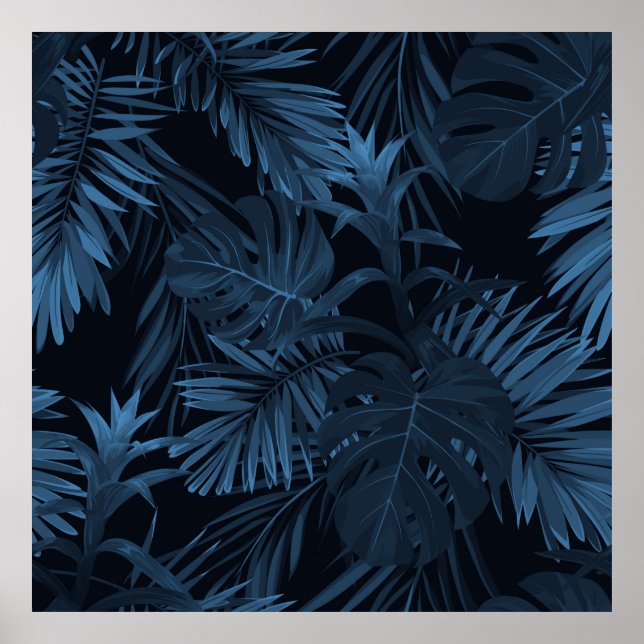 Poster Vrctor tropical exótico com pl hawaitiano (Frente)