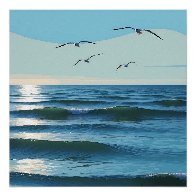 Póster Vrijheid in de Blauwe Oceaan (Frente)