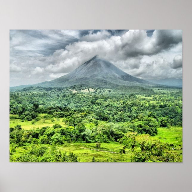 Póster Vulcão Arenal - Costa Rica (Frente)