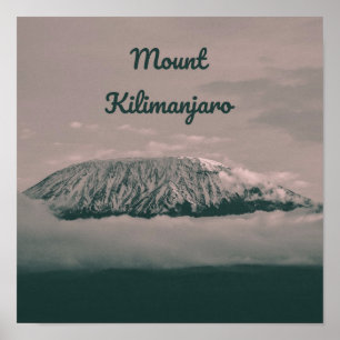 Poster Vulcão de neve Mount Kilimanjaro na Tanzânia Áf