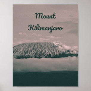 Poster Vulcão de neve Mount Kilimanjaro na Tanzânia Áf