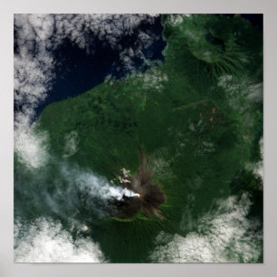 Póster Vulcão de Ulawun da cimeira de New Britain