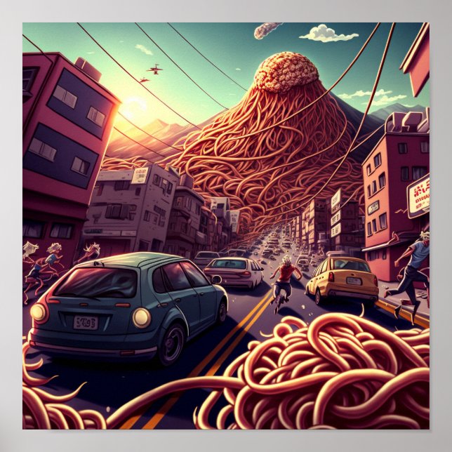 Poster Vulcão Spaghetti (Frente)