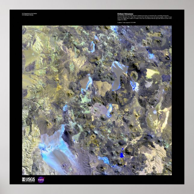 Póster Vulcões chilenos (Frente)