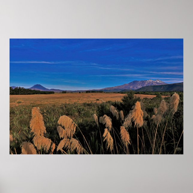 Poster Vulcões de Tongariro (Frente)