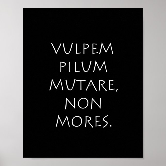 Poster Vulpem pilum mutare non mores (Frente)