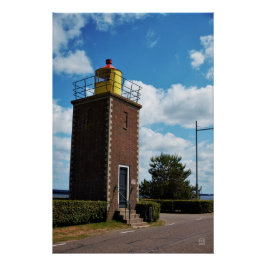 Póster Vuurtoren voor scheepvaart in Willemstad Nederland