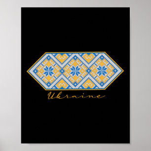 Poster Vyshyvanka Ucraniana Ornamento Tradicional Da Ucrâ
