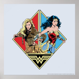 Poster W84   Comic Retro Barbara Minerva e Mulher Maravil