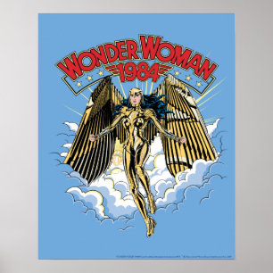 Poster W84 Mulher Maravilha Dourada Retro