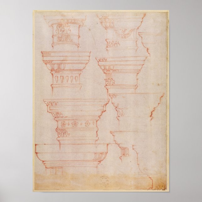 Poster W.18v Estudo das maiúsculas das colunas (Frente)