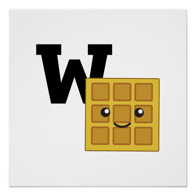 Póster W é de waffle (Frente)