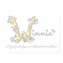 W para Winnie nome inicial da arte de rabiscos sig