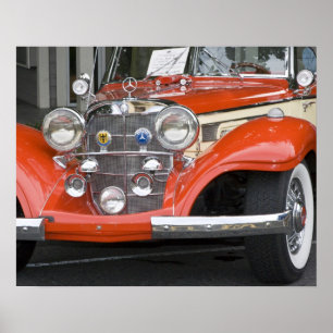 Poster WA, Seattle, automóvel alemão clássico. 2