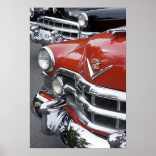 Póster WA, Seattle, automóvel americano clássico