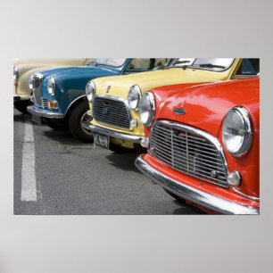 Póster WA, Seattle, automóvel britânico clássico.