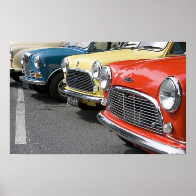 Póster WA, Seattle, automóvel britânico clássico. (Frente)