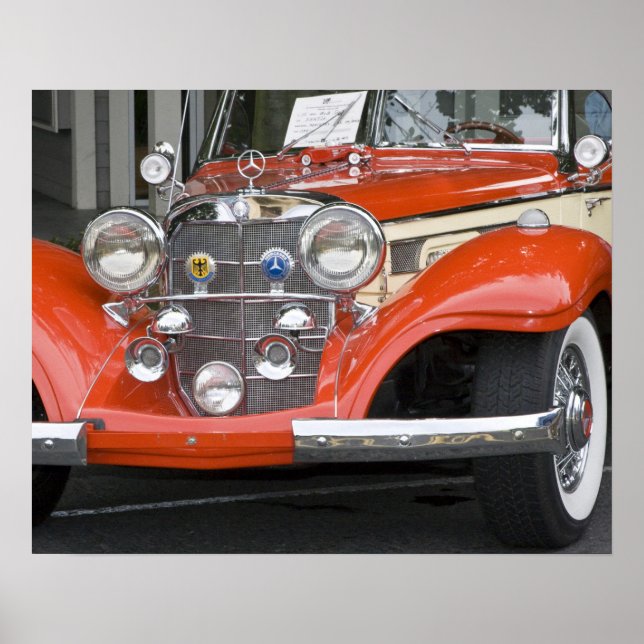 Poster WA, Seattle, carro alemão clássico. 2 (Frente)