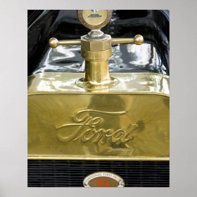 Póster WA, Seattle, carro americano clássico. (Frente)