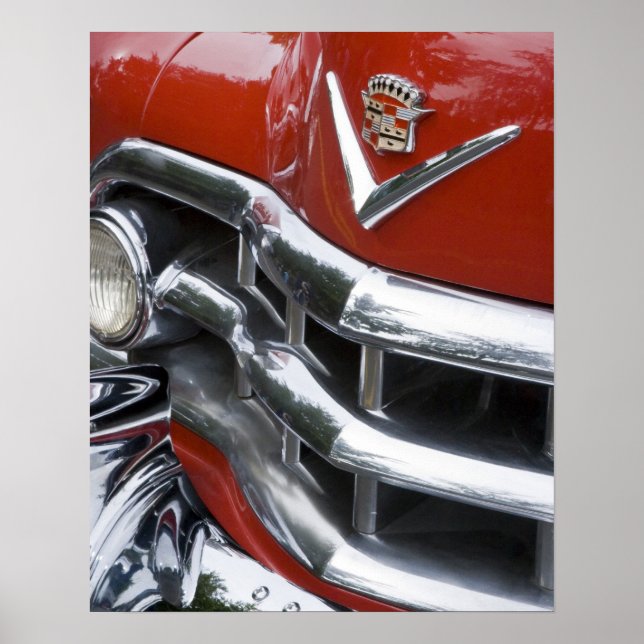 Poster WA, Seattle, carro americano clássico. 4 (Frente)