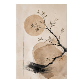 Póster Wabi Sabi Neutral Wall Art Poster – Minimalist Zen