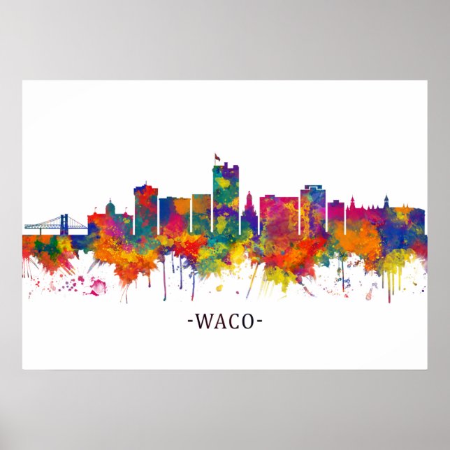 Poster Waco Texas Skyline (Frente)