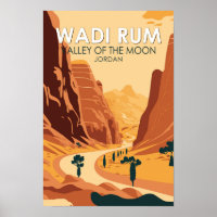 Wadi Rum Jordan Viagem Art Vintage