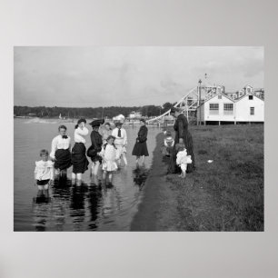 Póster Wading at White Bear Lake, 1905