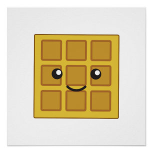 Póster Waffle Fofo