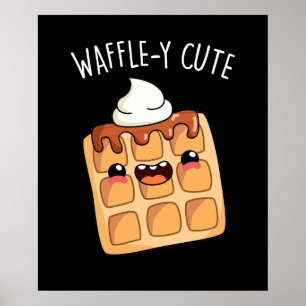 Poster Waffle y Funny Waffle Pun