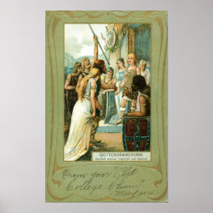 Póster Wagner, vintage 1907 de Gotterdammerung