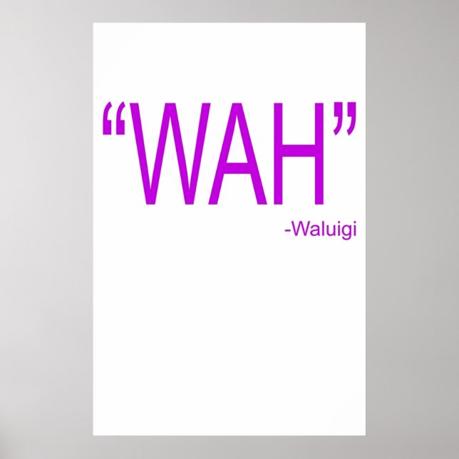 Poster Wah Waluigi (Frente)