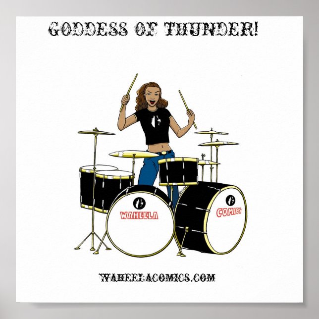 Póster Waheela Drummer Girl (Frente)