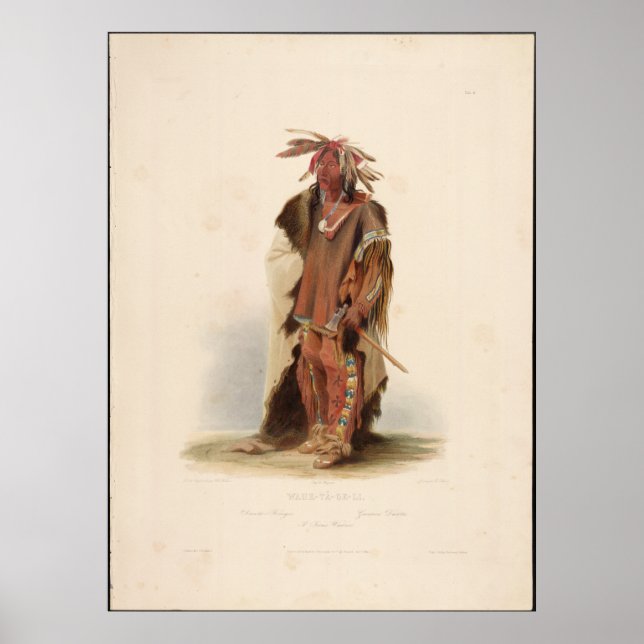 Poster Wahk-tä-ge-li "Gallant Warrior". (Frente)