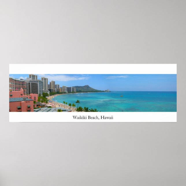 Póster Waikiki Beach, Havaí (Frente)