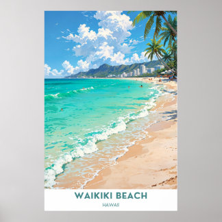 Poster Waikiki Beach, Havaí