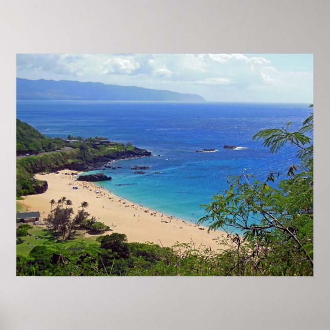 Póster Waimea Bay, Oahu, Havaí (Frente)