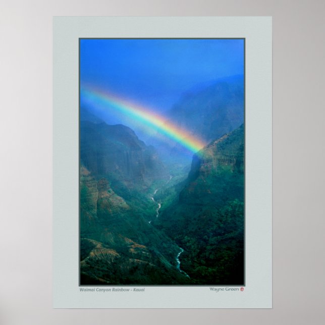 Poster Waimia Canyon Rainbow - Kauai (Frente)