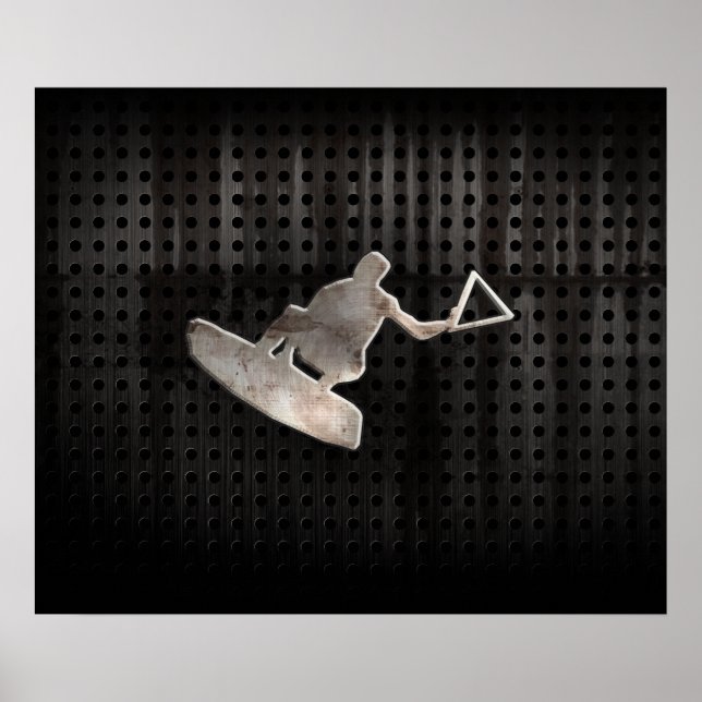 Póster Wakeboarder; Preto Legal (Frente)