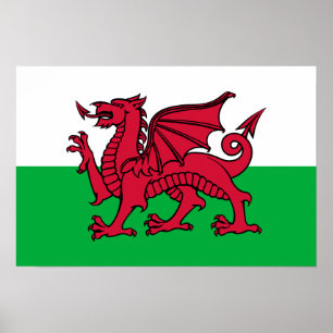 Póster Wales - bandeira de Galês