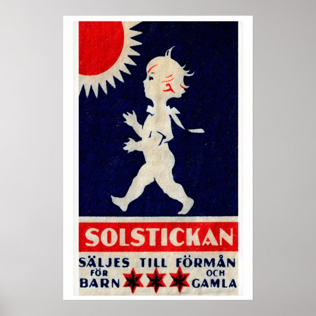 Poster Walking Child - Sweden - Matchbox Print (Frente)