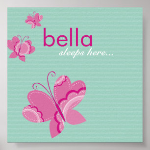 Póster WALL ART: borboleta flutterby 1