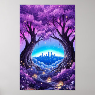 Poster Wall art. City garden