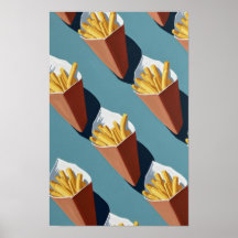 Wall art. Cones de batatas fritas.