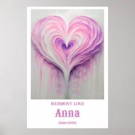 Poster Wall Art Personalizado com Nome e Data Especial