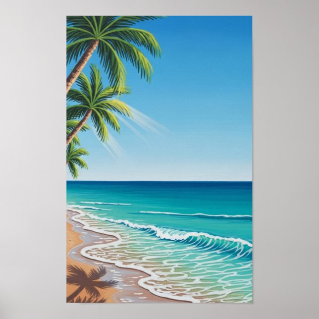 Poster Wall art. praia do mar azul. (Frente)