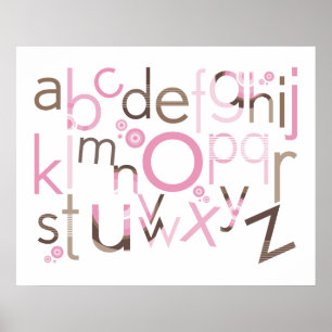 Poster WALL ART :: TYPOGRAPHY - trendy alphabet 5