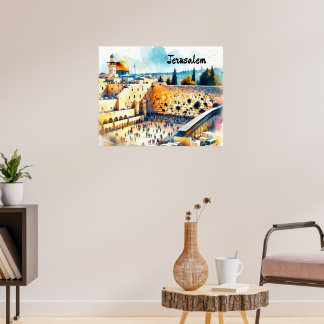 Poster Wall Wall Kotel Water Color Art